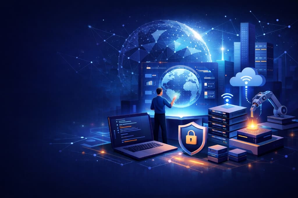 Futuristic IT Solutions Background